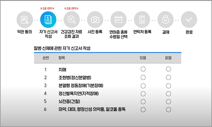 자기 신고서 페이지