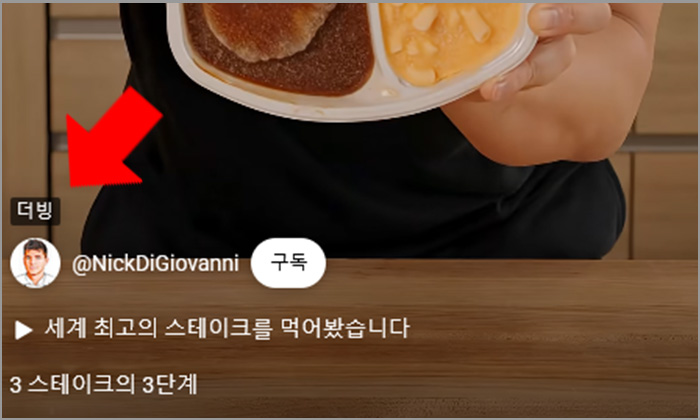 유튜브 쇼츠 하단 더빙 표시